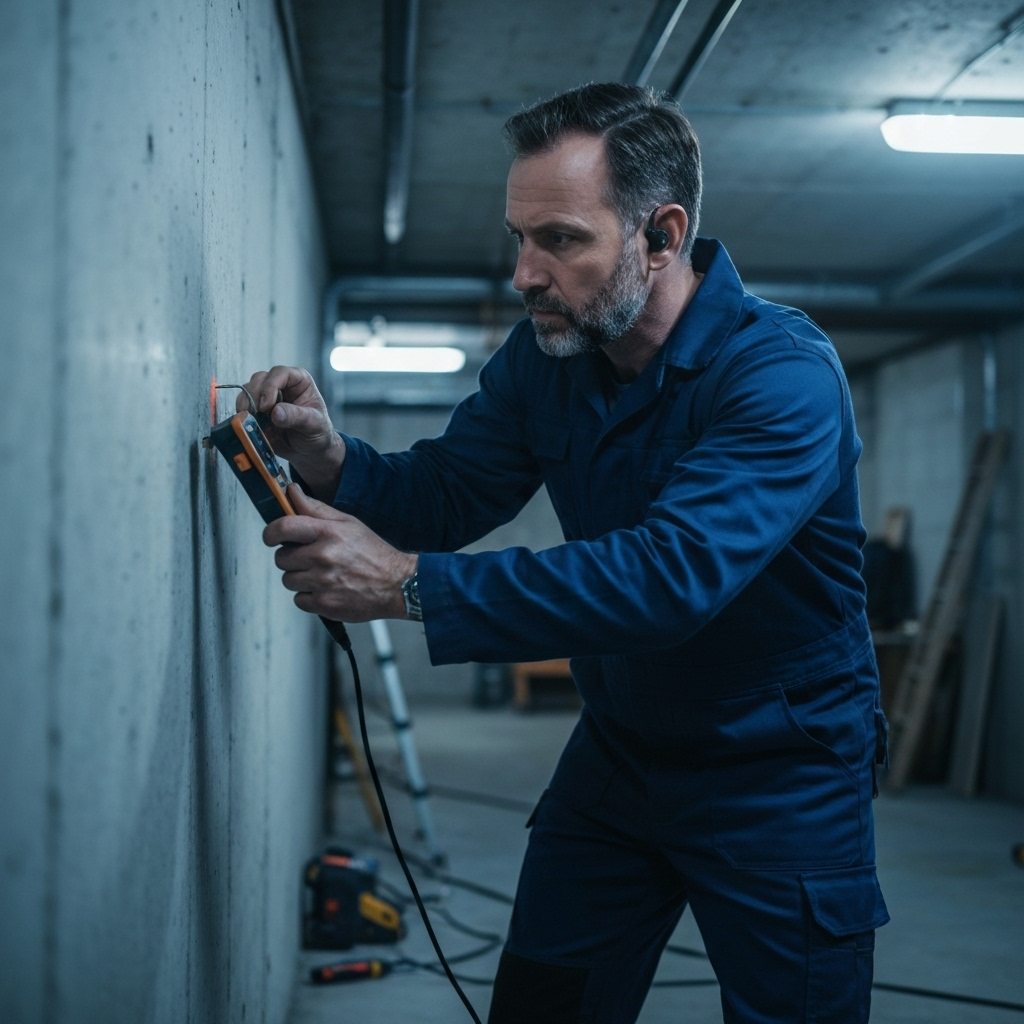 Basement leak detection and moisture assessment