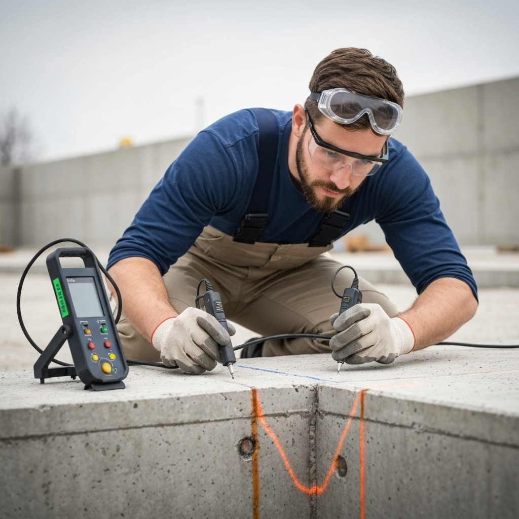 Slab leak detection using GPR technology